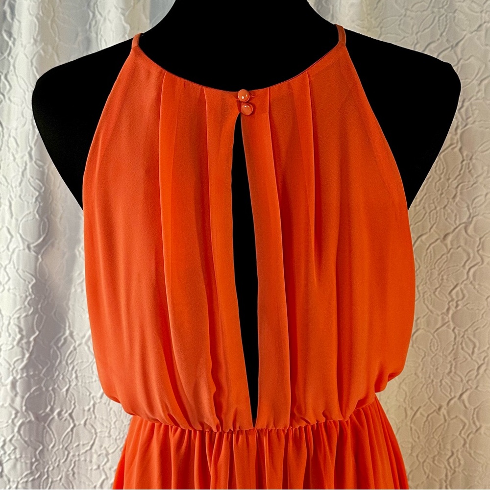 COPY - Lush Bright Orange Flowy Dress. NWT - Picture 4 of 8